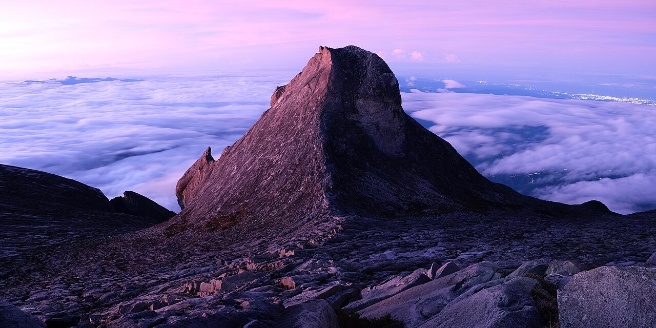 Granite spires of St. John's Peak on Mount Kinabalu