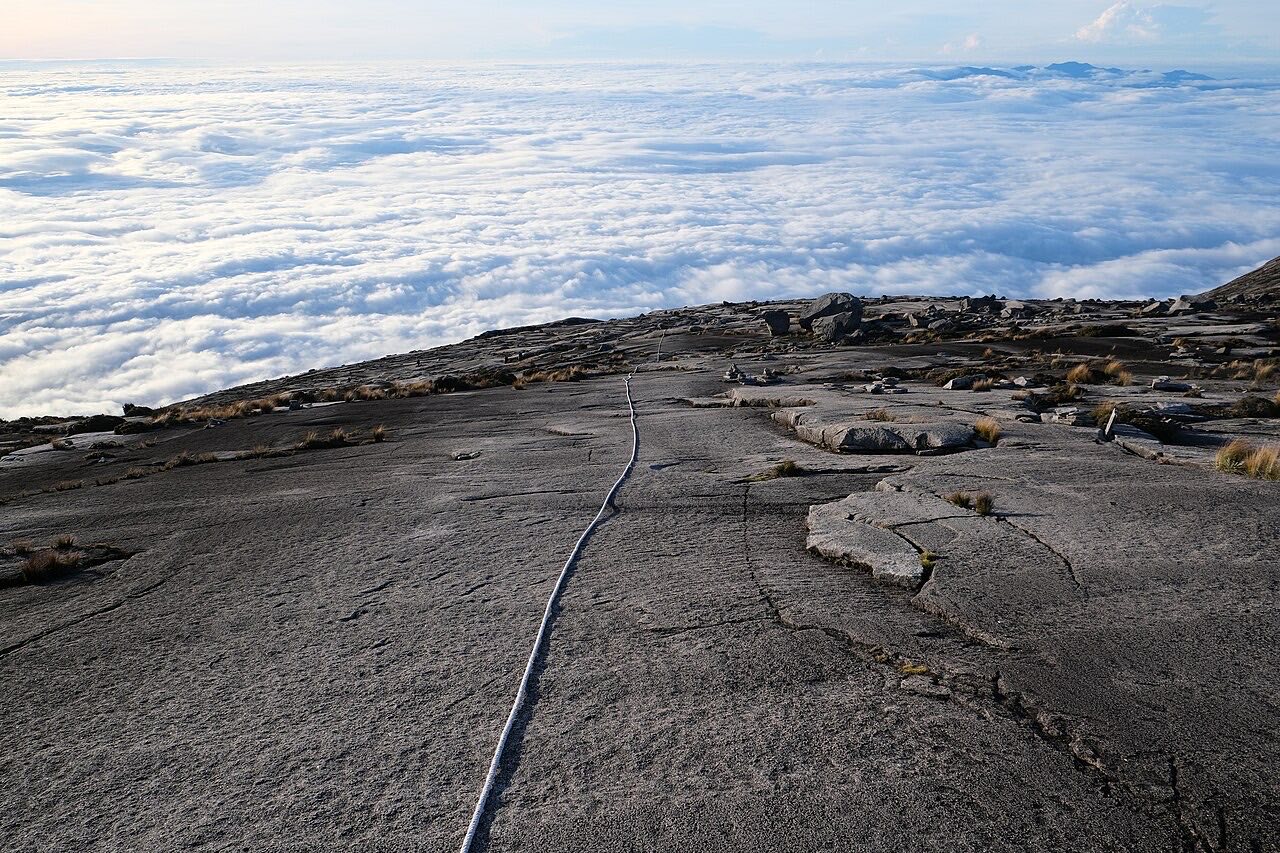 Rocky summit trail on Mount Kinabalu