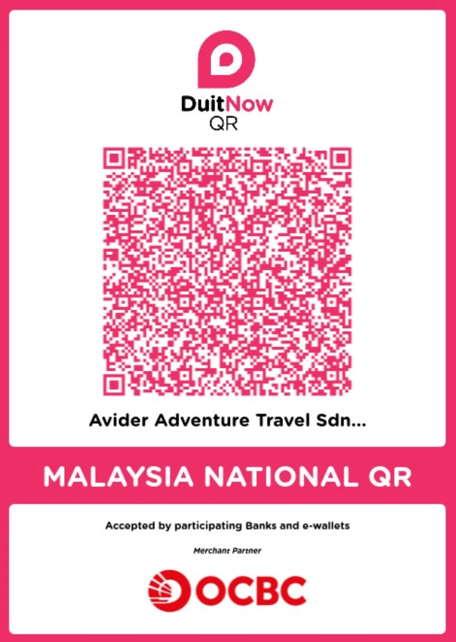 DuitNow QR code for AVIDER ADVENTURE TRAVEL SDN. BHD, merchant partner OCBC